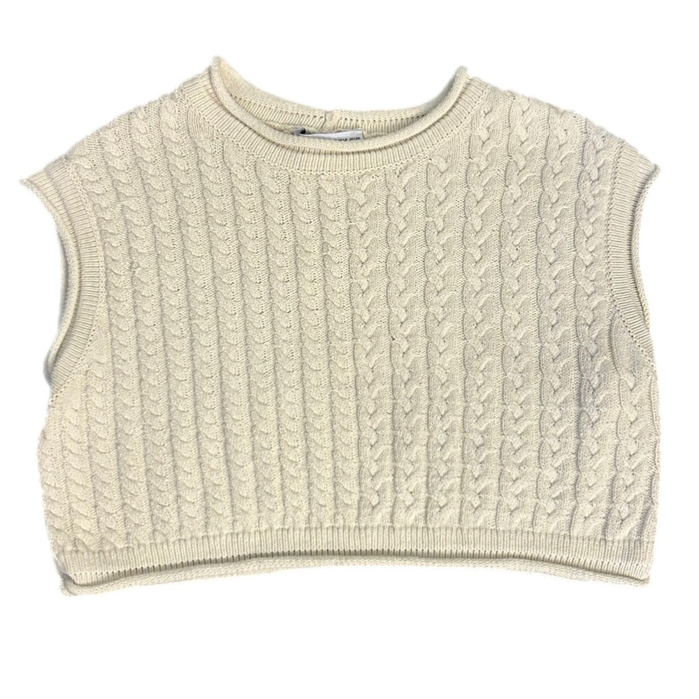 ZARA Cropped Knit Sweater Vest